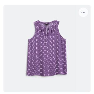 Purple Polka Dot Sleeveless Top